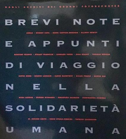 Brevi note e appunti di viaggio nella solidarietà umana - copertina