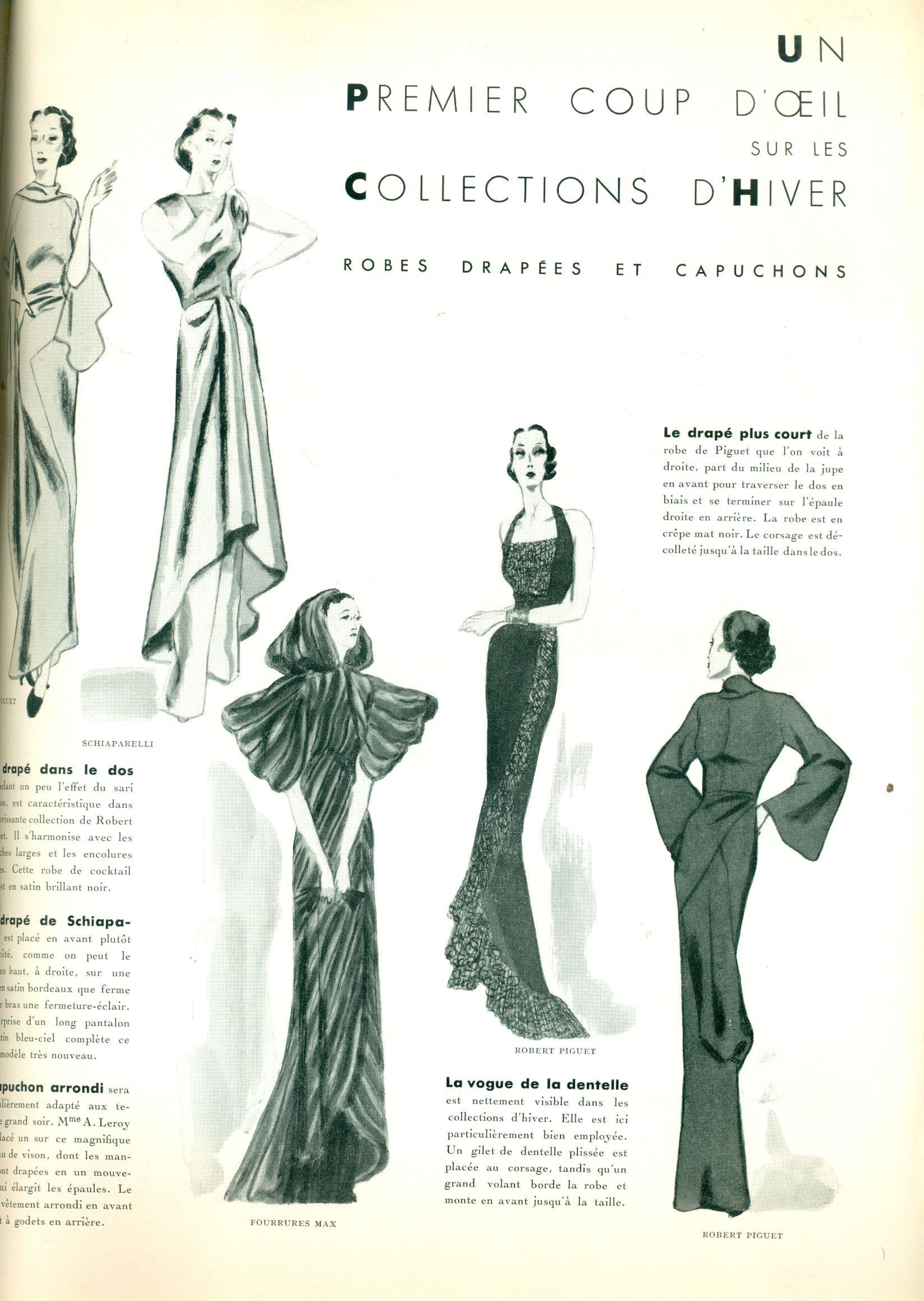 Femina. Septembre 1935. Premier coup d'oeil sur la mode d'automne