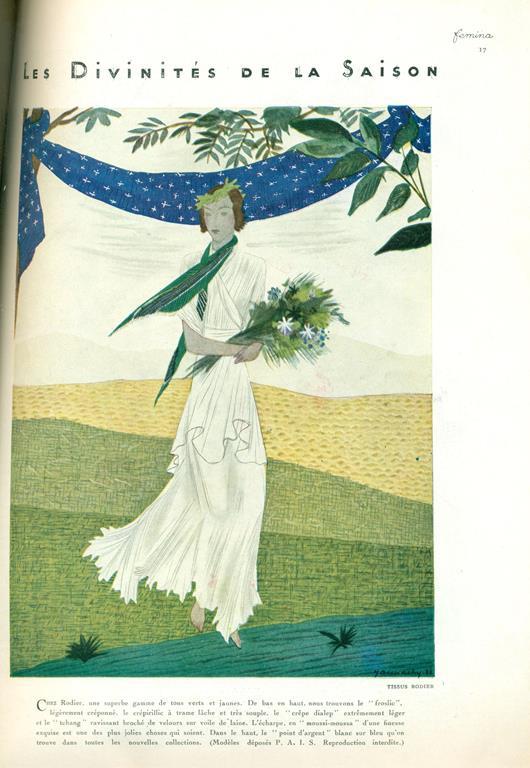 Femina. Mars 1932. Chapeaux. Tissus premières modes de Printemps - 2