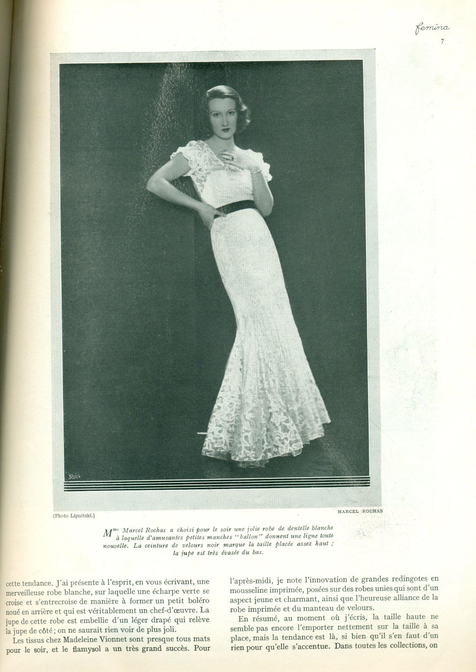 Femina. Mars 1932. Chapeaux. Tissus premières modes de Printemps