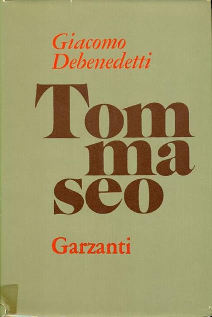 Niccolò Tommaseo - Giacomo Debenedetti - copertina