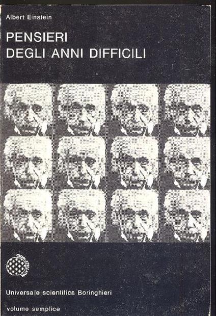 Pensieri degli anni difficili - Albert Einstein - copertina