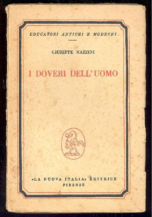 I doveri dell'uomo - Giuseppe Mazzini - copertina