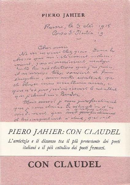 Con Claudel - Piero Jahier - copertina