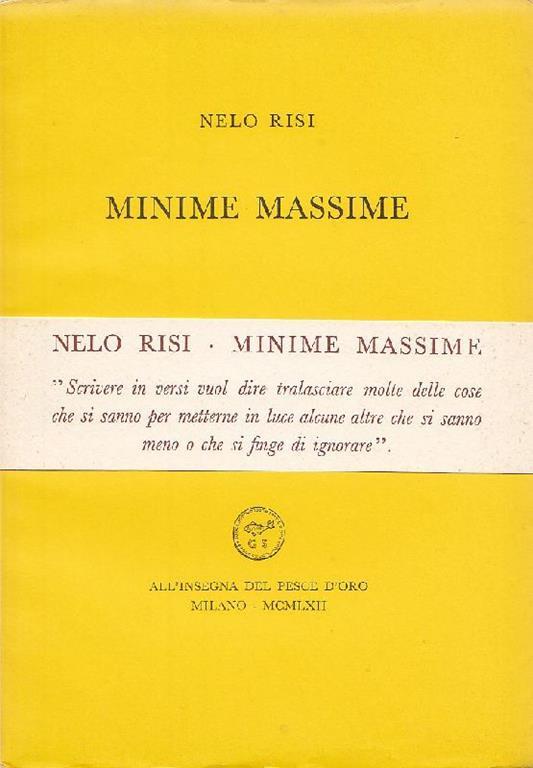 Minime massime - Nelo Risi - copertina