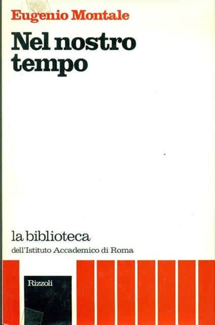 Nel nostro tempo - Eugenio Montale - copertina