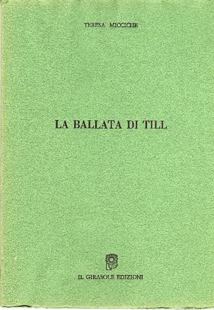 La ballata di Till - Teresa Micciché - copertina