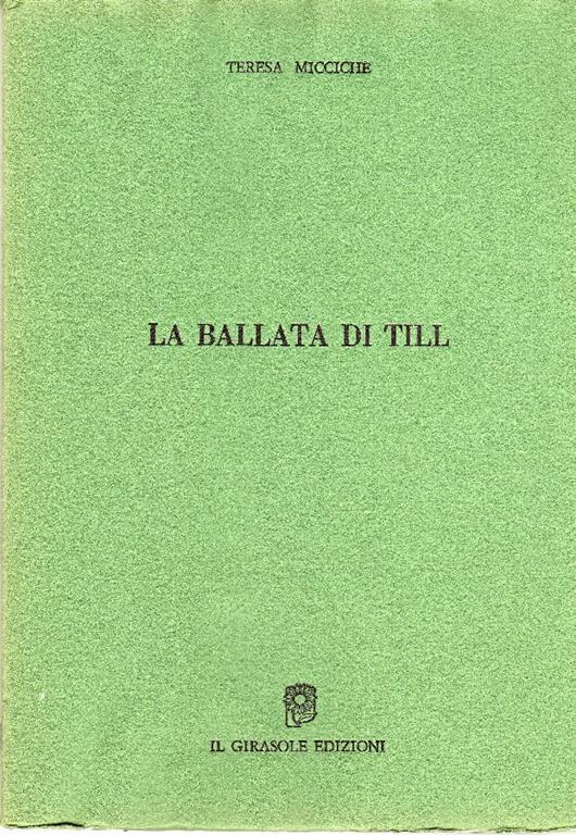 La ballata di Till - Teresa Micciché - copertina