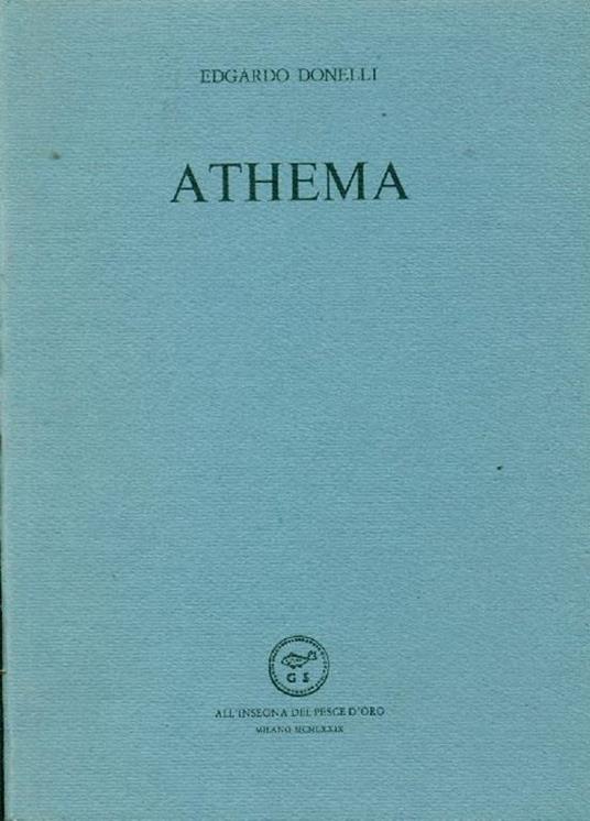 Athema - Edgardo Donelli - copertina