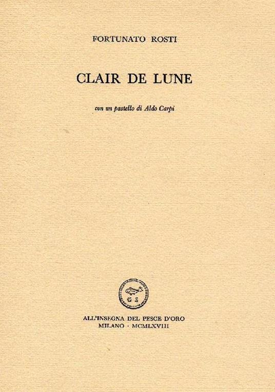 Clair de lune - Fortunato Rosti - copertina