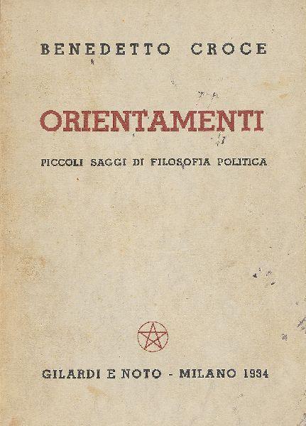 Orientamenti - Benedetto Croce - copertina
