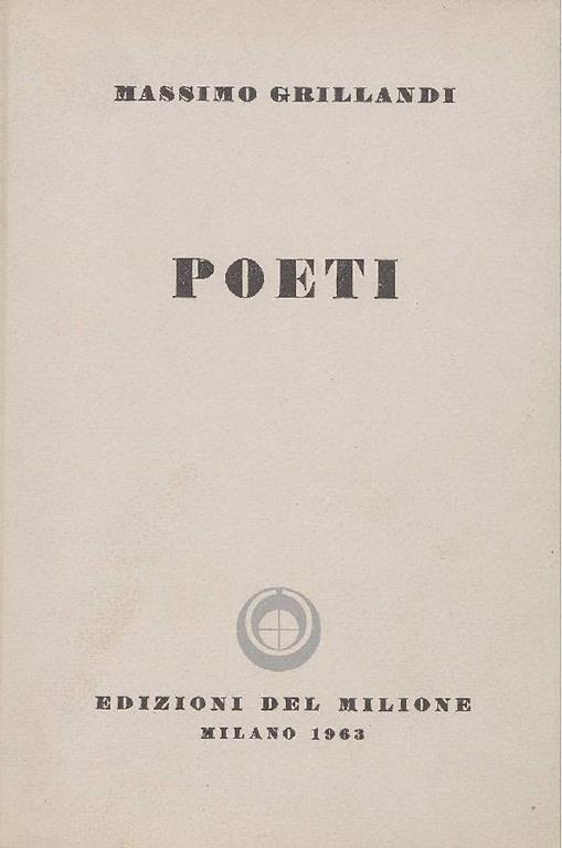 Poeti - Massimo Grillandi - copertina