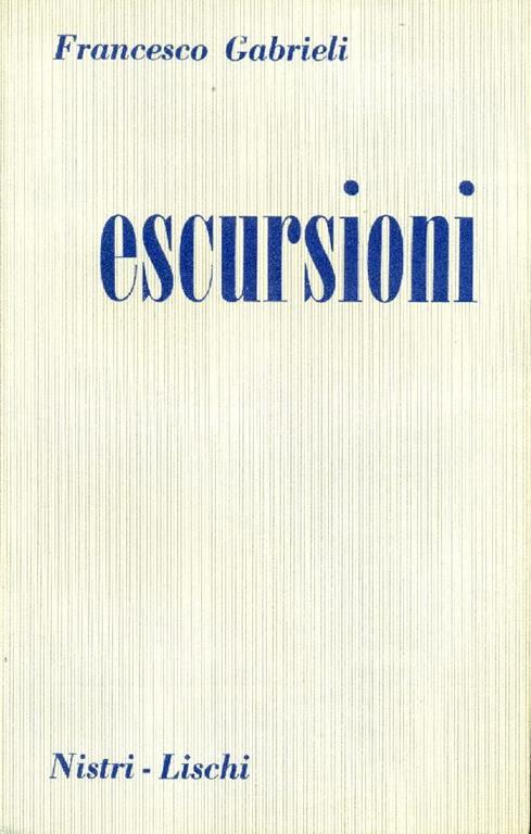 Escursioni - Francesco Gabrieli - copertina