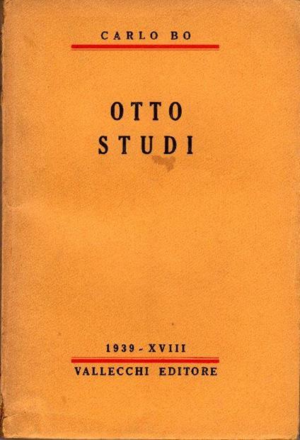 Otto studi - Carlo Bo - copertina