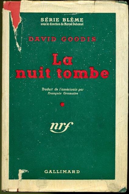 La nuit tombe - David Goodis - copertina