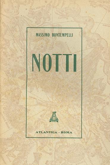 Notti - Massimo Bontempelli - copertina