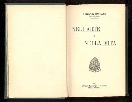 Nell'arte e nella vita - Vincenzo Morello - copertina