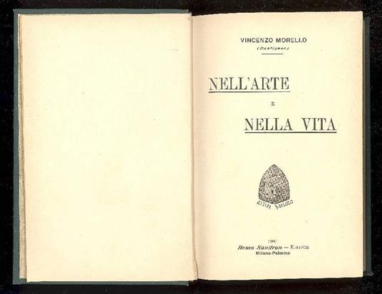 Nell'arte e nella vita - Vincenzo Morello - copertina