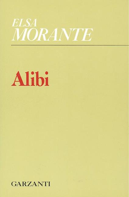 Alibi - Elsa Morante - copertina