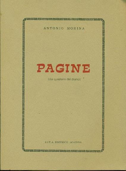 Pagine - Antonio Morina - copertina