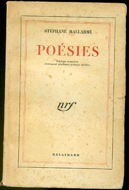 Poésies - Stéphane Mallarmé - copertina