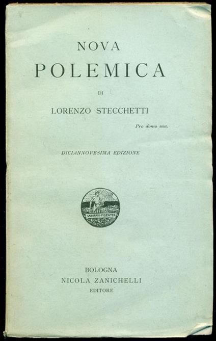 Nova polemica - Lorenzo Stecchetti - copertina