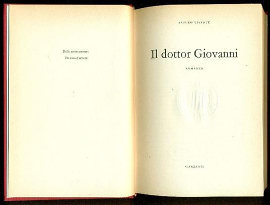Il dottor Giovanni - Arturo Vivante - copertina
