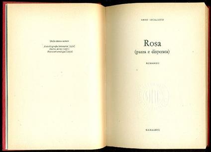Rosa (pazza e disperata) - Enzo Siciliano - copertina
