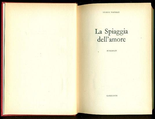 La Spiaggia dell'amore - Leslie Thomas - copertina