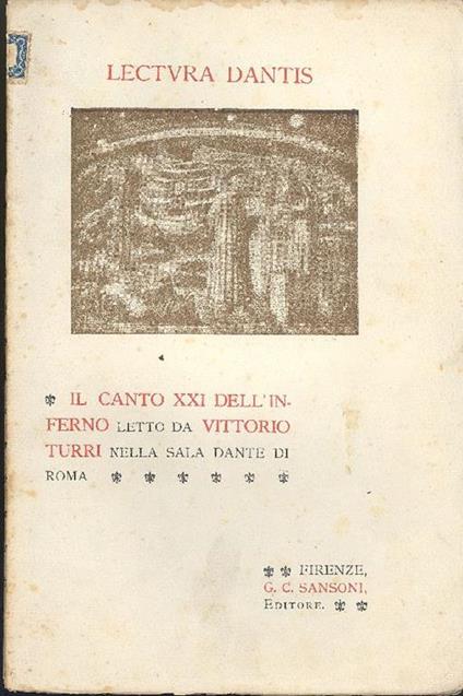 Il canto XXI dell'Inferno - Vittorio Turri - copertina