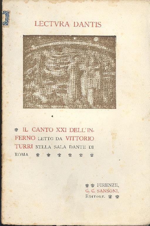 Il canto XXI dell'Inferno - Vittorio Turri - copertina