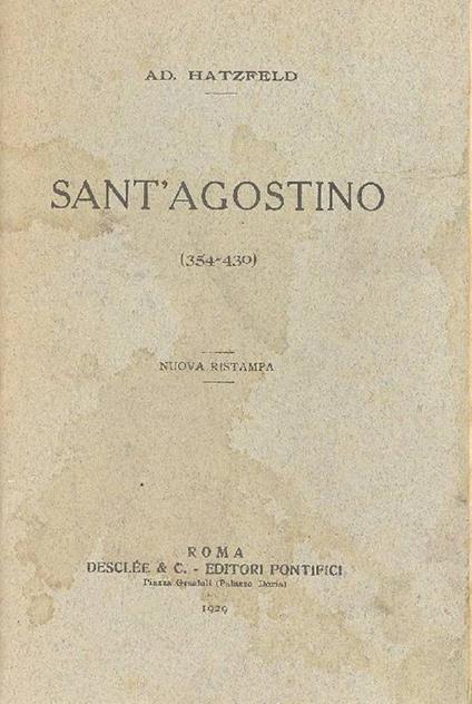 Sant'Agostino (354-430) - Adolphe Hatzfeld - copertina