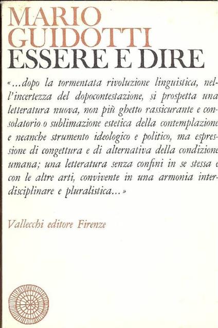 Essere e dire - Mario Guidotti - copertina