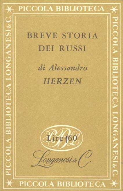 Breve storia dei Russi - Aleksandr Herzen - copertina