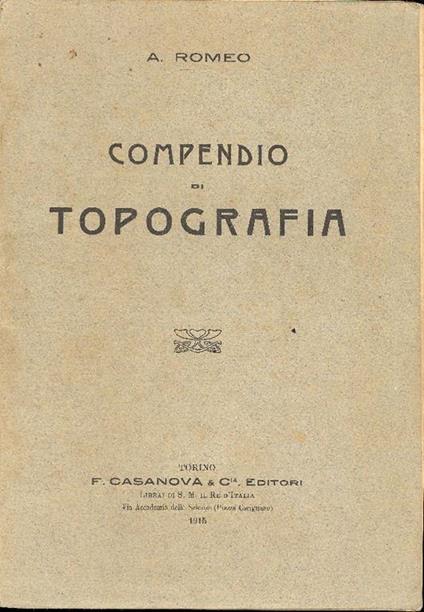 Compendio di topografia - A. Romeo - copertina