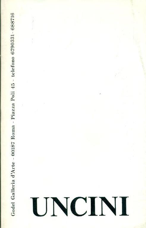 Giuseppe Uncini - Giuseppe Uncini - copertina