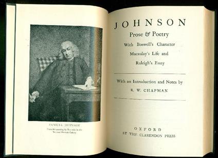 Prose and poetry - Samuel Johnson - copertina