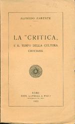 La Criticà' e il tempo della cultura crociana