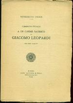 Commento storico a un carme satirico di Giacomo Leopardi. Prima edizione