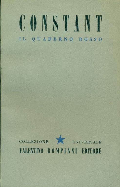 Il quaderno rosso - Benjamin Constant - copertina