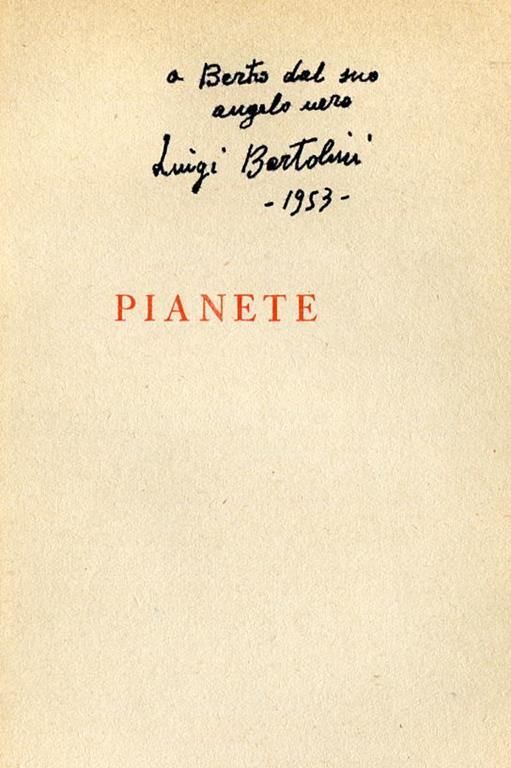 Pianete. Copia autografata - Luigi Bartolini - copertina