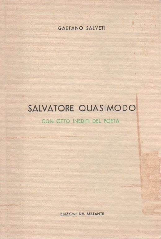 Salvatore Quasimodo - Gaetano Salveti - copertina