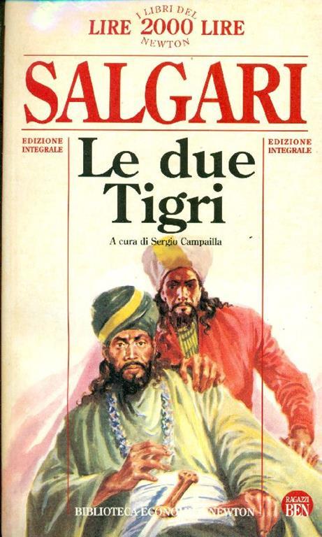 Le due tigri - Emilio Salgari - copertina