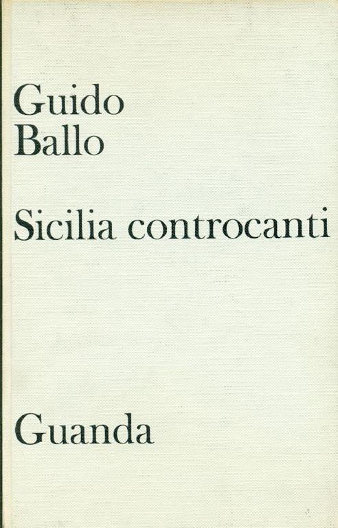 Sicilia controcanti - Guido Ballo - copertina