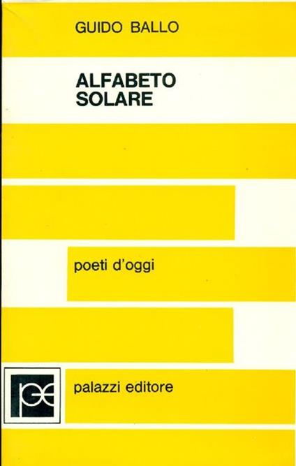 Alfabeto solare - Guido Ballo - copertina