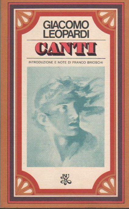 Canti - Giacomo Leopardi - copertina