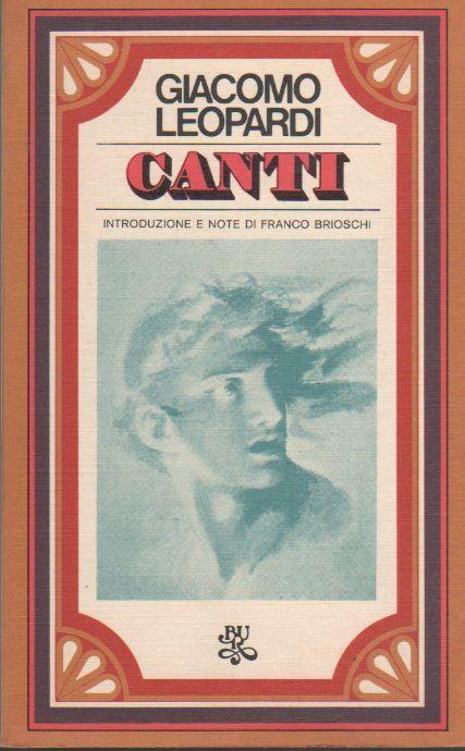 Canti - Giacomo Leopardi - copertina