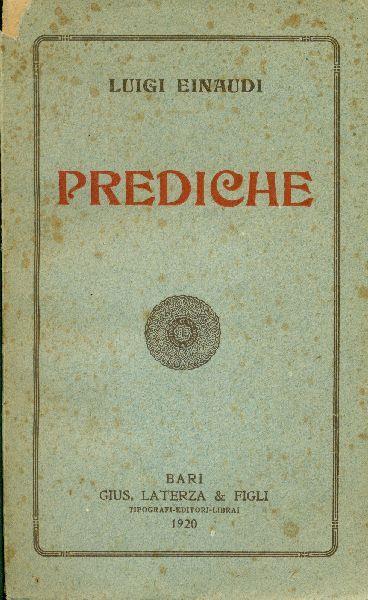Prediche - Luigi Einaudi - copertina