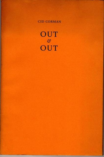 Out e Out - Cid Corman - copertina