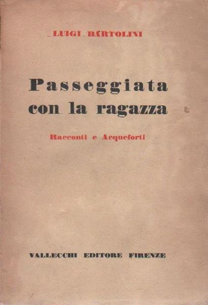 Passeggiata con la ragazza - Luigi Bartolini - copertina